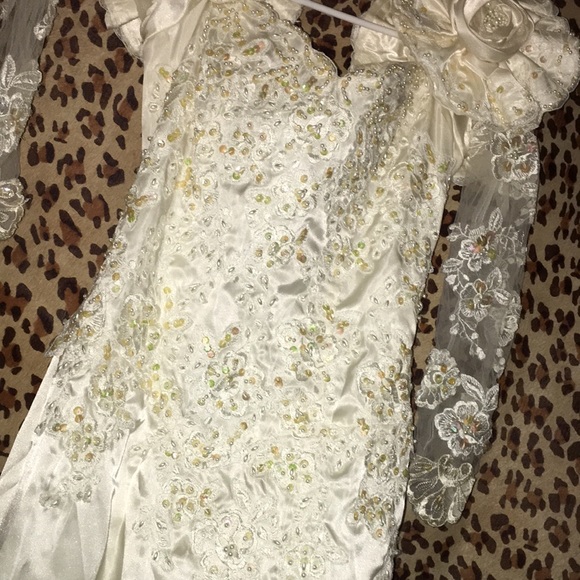 Vintage wedding dress 70s 4 - Picture 4 of 11